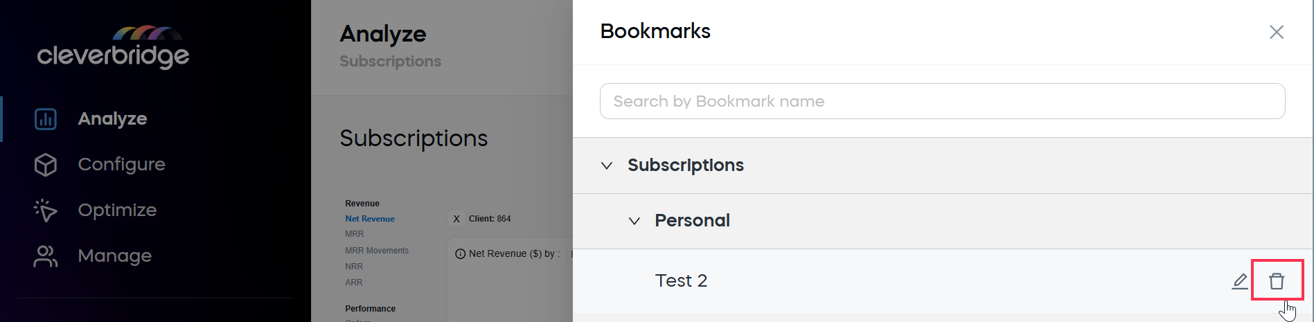 Delete Bookmark