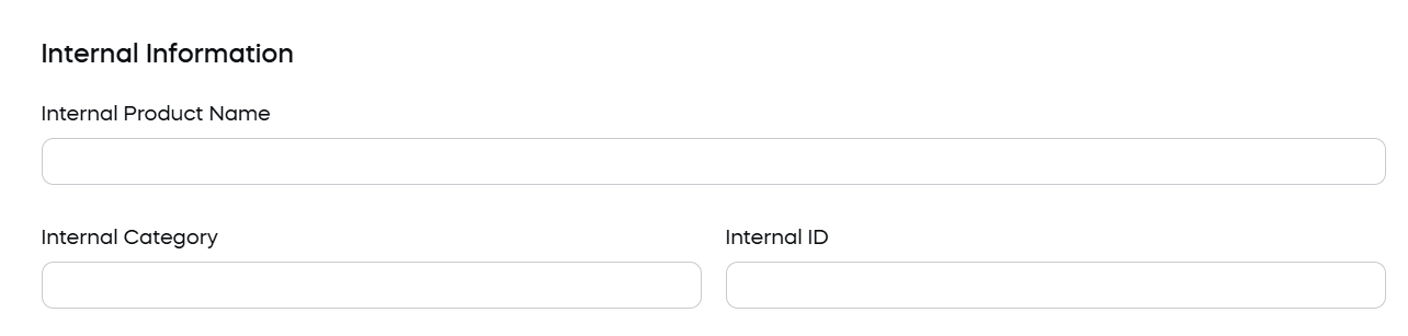 Internal product information
