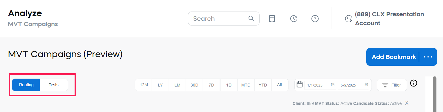 MVT Campaign Modes Selector