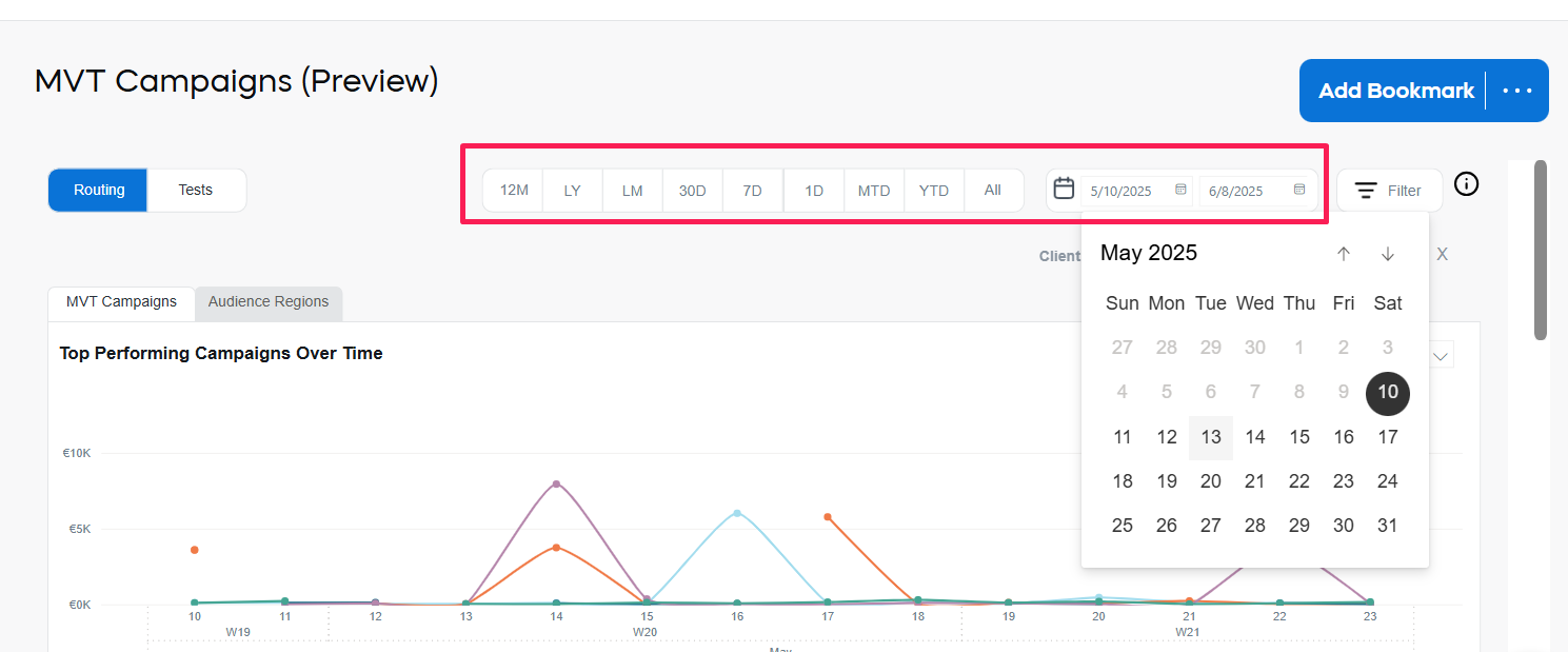 Analytics - Date Selector