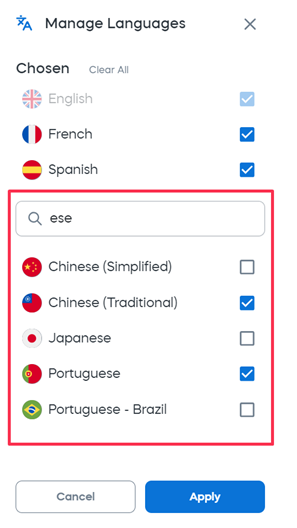 Add language2