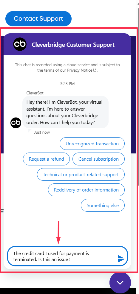 Cleverbot request