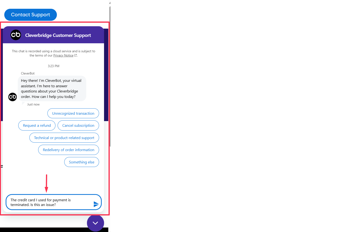Cleverbot request