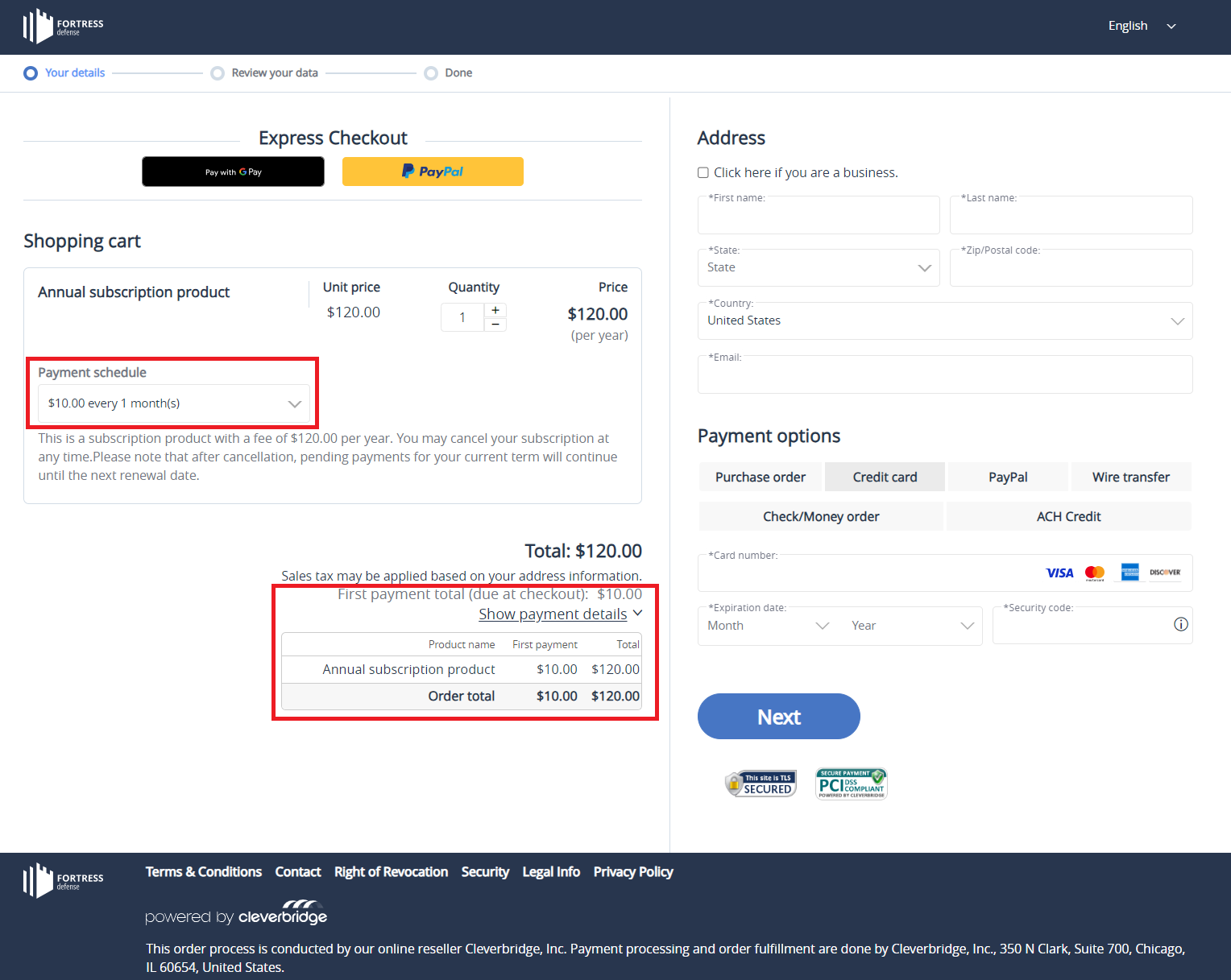 Checkout Payment Schedules 2