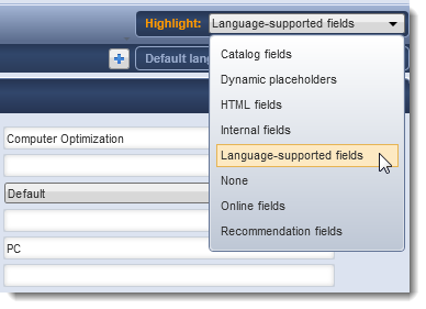 Highlight categories - CA