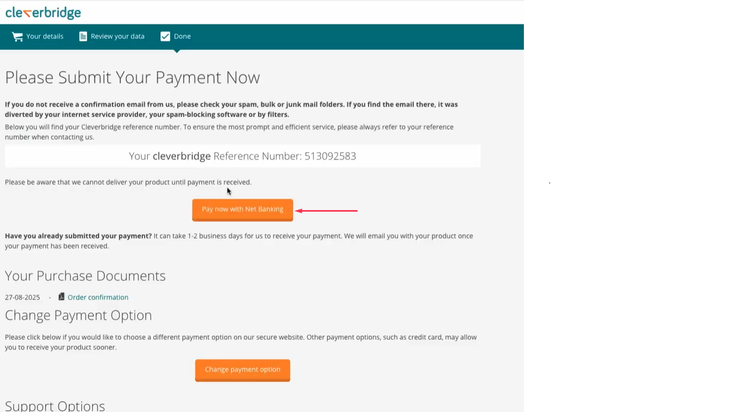 NB Subscription submit payment