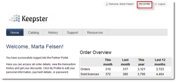 Partner Portal - My Profile