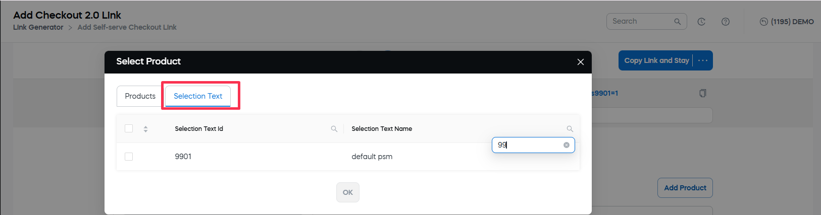 Select from Selection Text