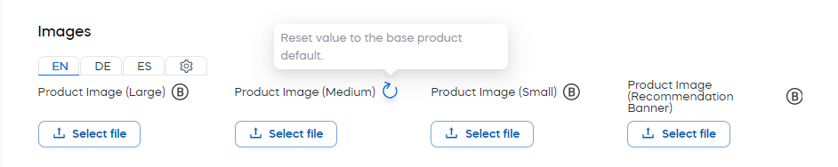 Reload base product information