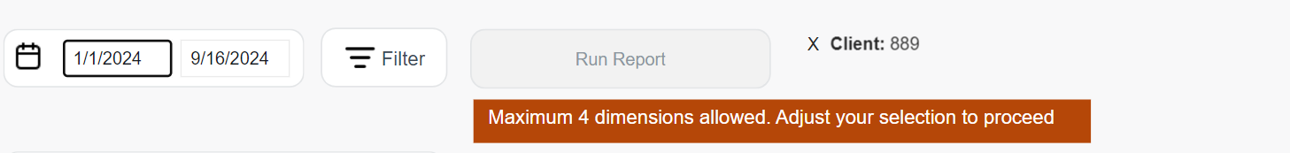 Report Builder - Dimensions Error