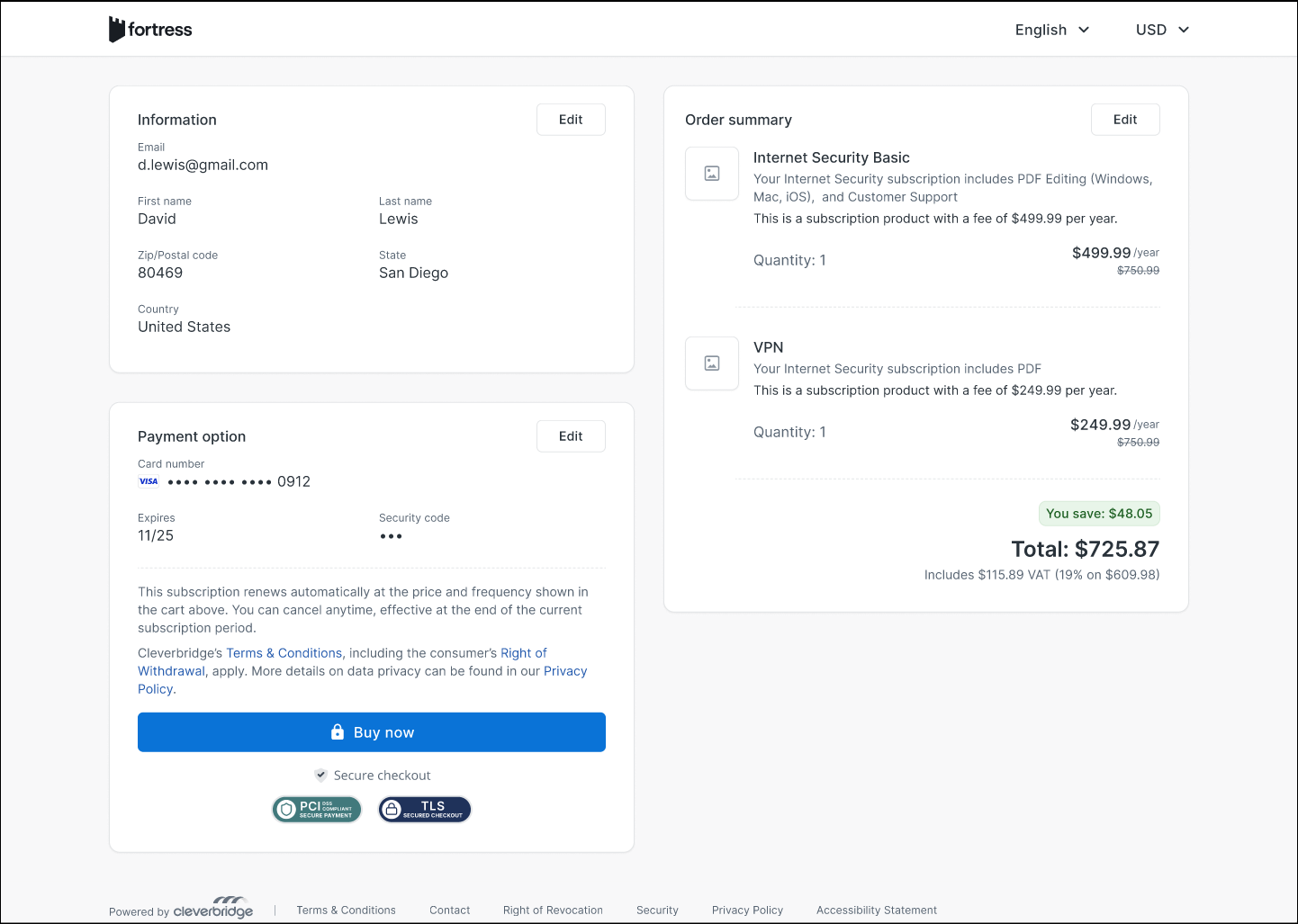 Review page