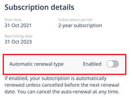 Sub Mgmt Portal Renewal Type Toggle