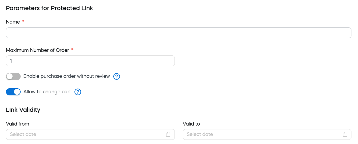 Web Link Generator Protect Parameters