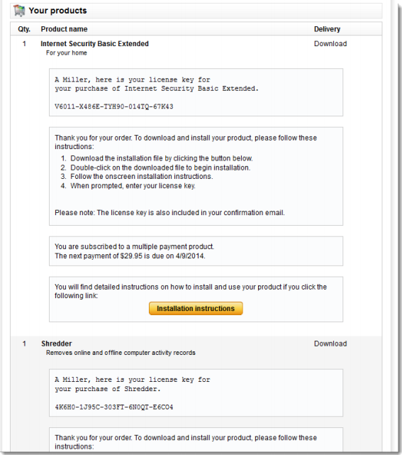 copy license key sample without